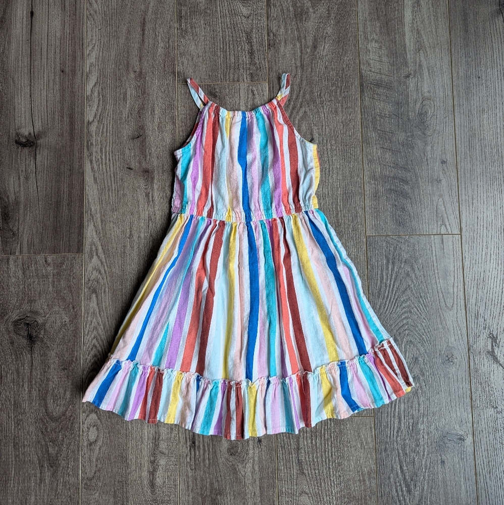 Oshkosh Linen Striped Kids Sundress